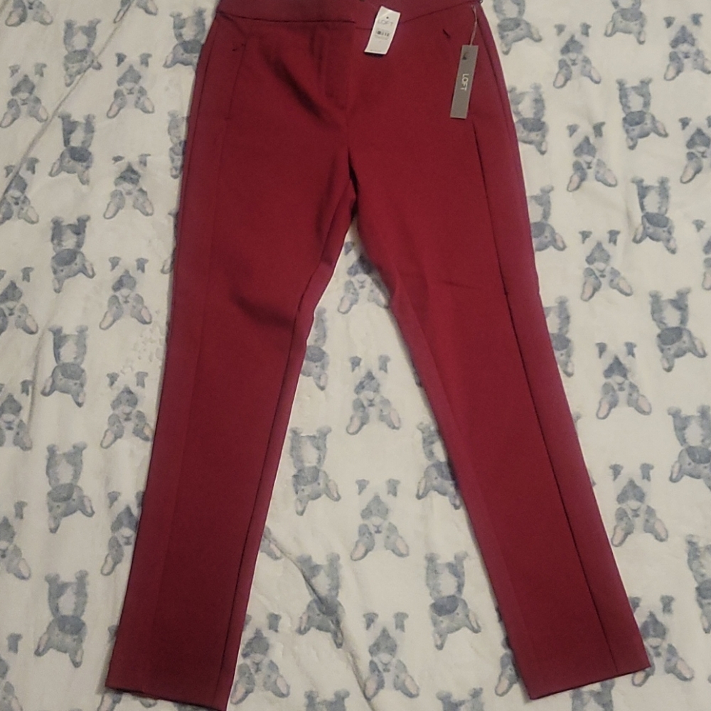 High waist skinny ankle length dress pants